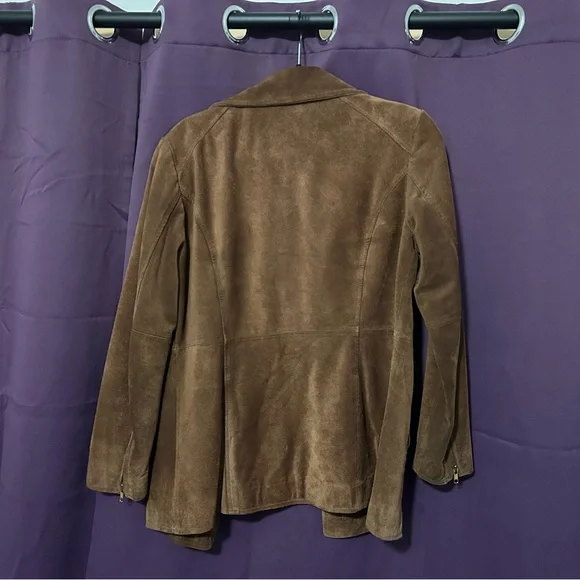 VINTAGE COACH SUEDE LEATHER JACKET COAT - Picture 2 of 9